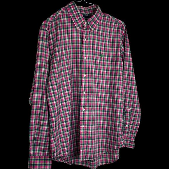 Ralph Lauren Men’s Plaid Button Down Shirt Large Multicolor Long Sleeve Cotton - Picture 7 of 14